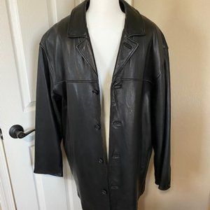 Weathervane Men's leather coat. Large. Soft leather. Very nice. Black.